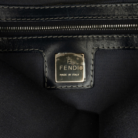 Pre-Loved Fendi Canvas FF Marble Double Flap Shoulder Bag - Picture 7 of 12